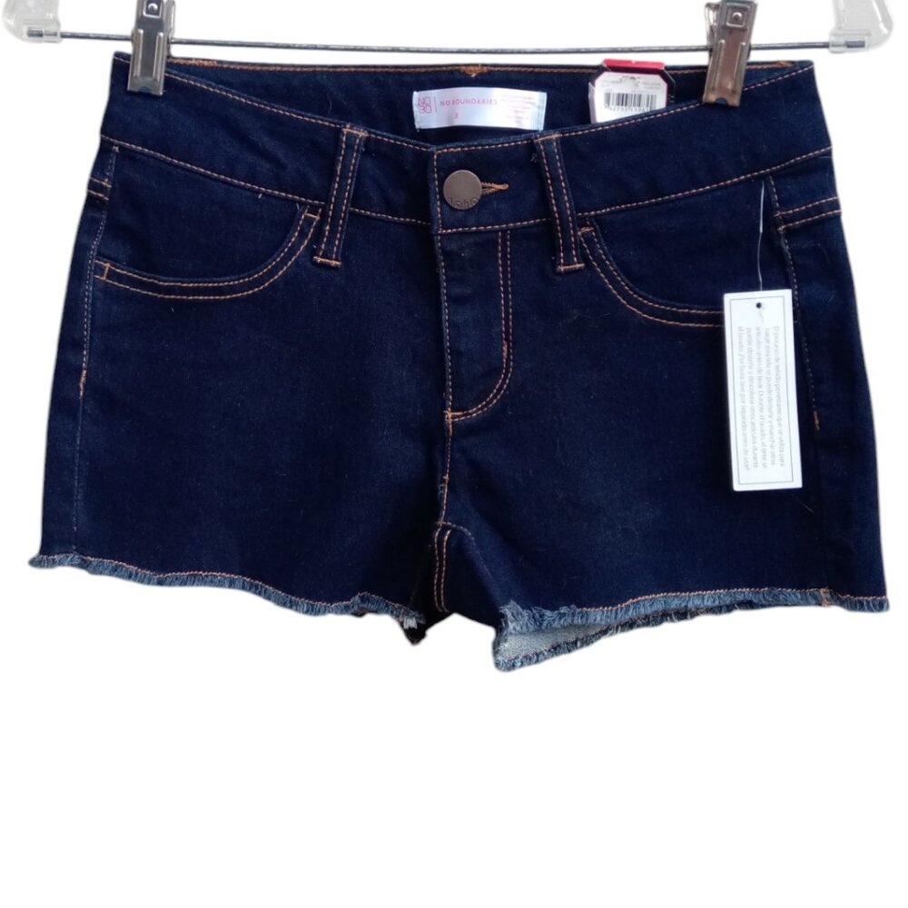 No Boundaries dark wash booty shorts sz 3 short petite NEW